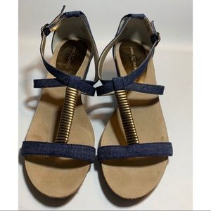 Anne Klein Denim Wedges